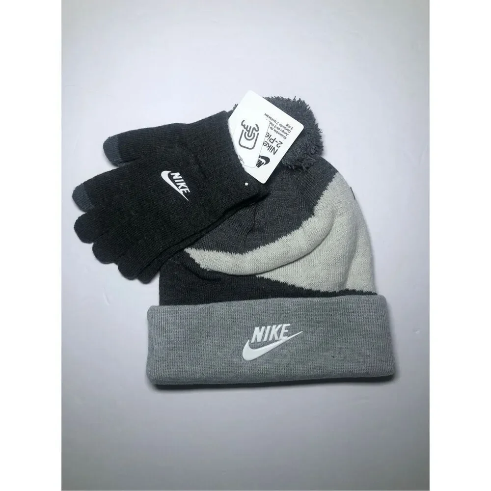 Nike Youth Beanie and Gloves set